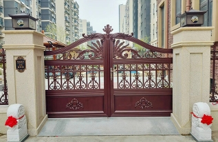 郑州新中式铝艺庭院大门